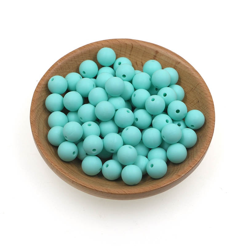 50pcs Silicone Beads 12mm Round Perle Silicone Dentition Baby Teething Beads For Jewelry Making Baby Products